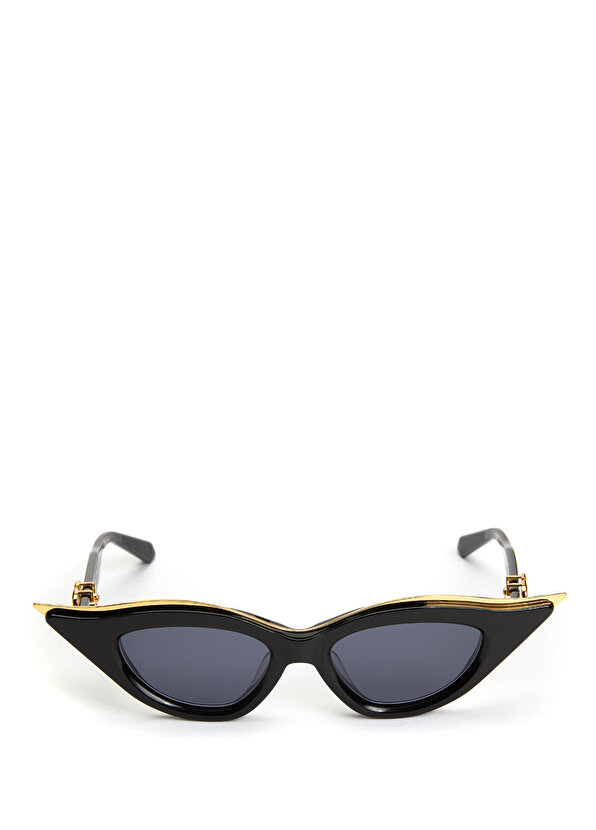 цена Черные женские солнцезащитные очки в форме кошачьего глаза Valentino
