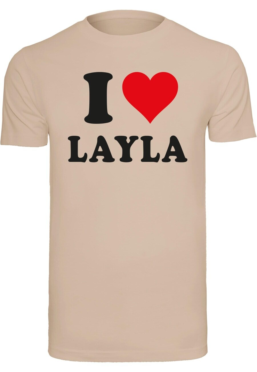 

Футболка Merchcode I LOVE LAYLA, бежевый