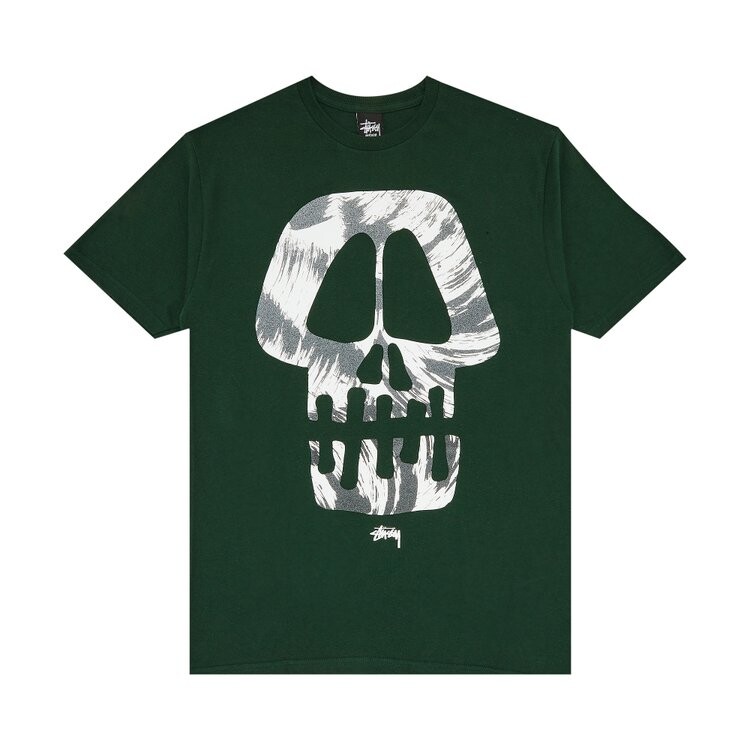 

Футболка Stussy Brush Skull 'Dark Green', зеленый