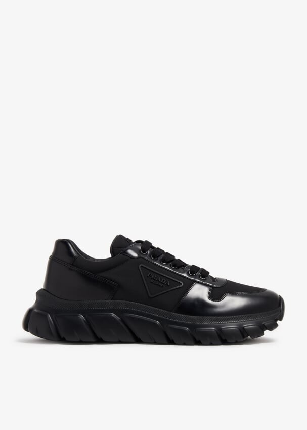 

Кроссовки Prada Re-Nylon And Brushed Leather, черный