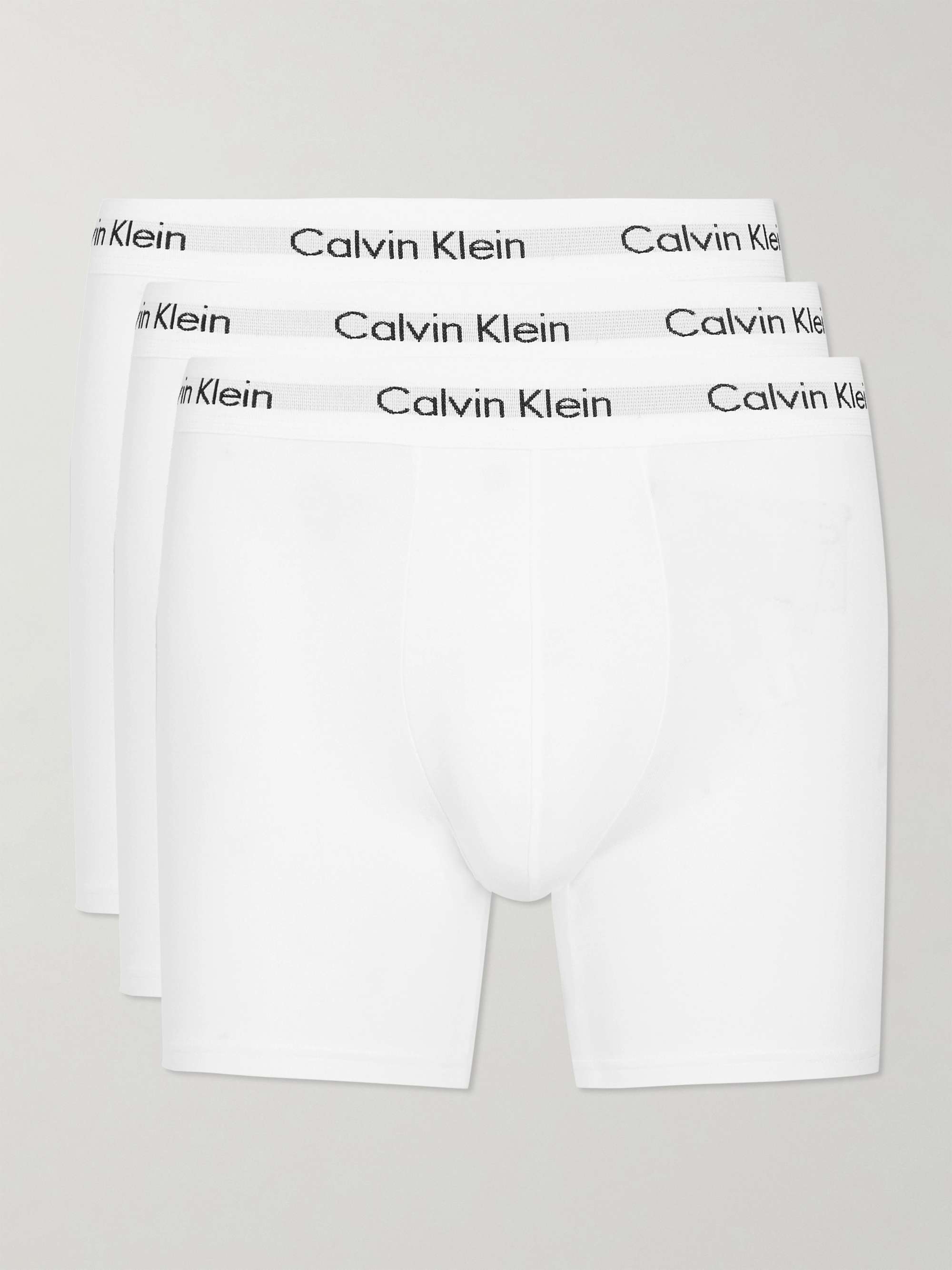 

Комплект из трех трусов-боксеров из эластичного хлопка CALVIN KLEIN UNDERWEAR, белый