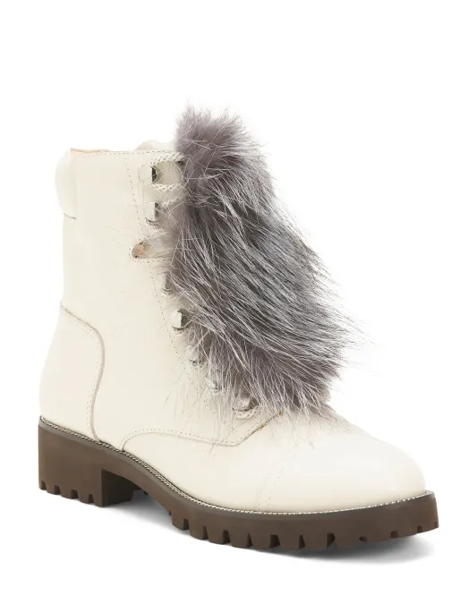 

Кожаные треккерские ботинки Cecelia New York, белый