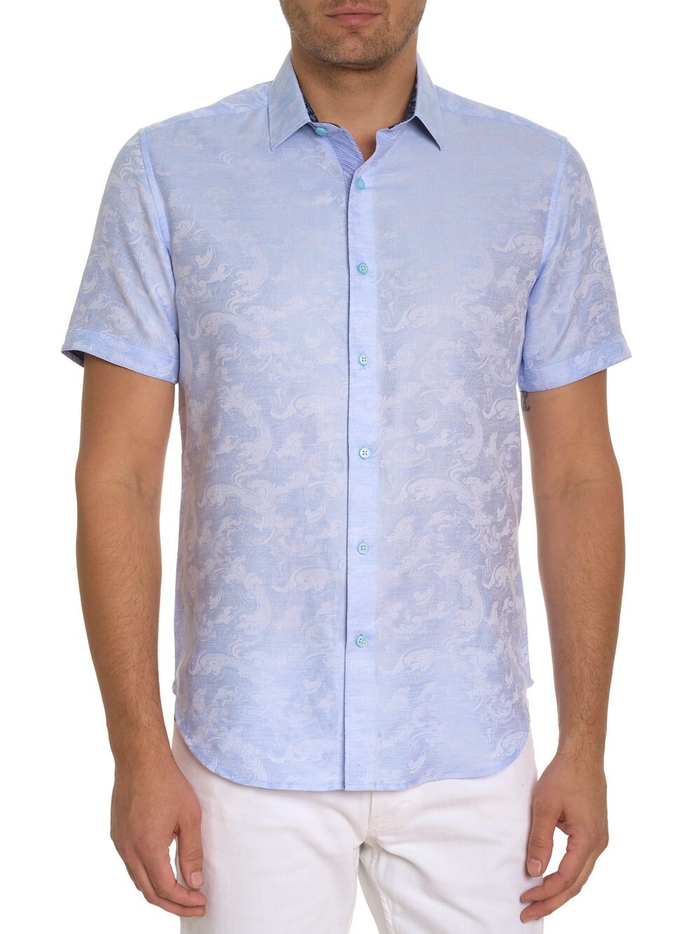 

Льняная рубашка на пуговицах Wave You Robert Graham, синий