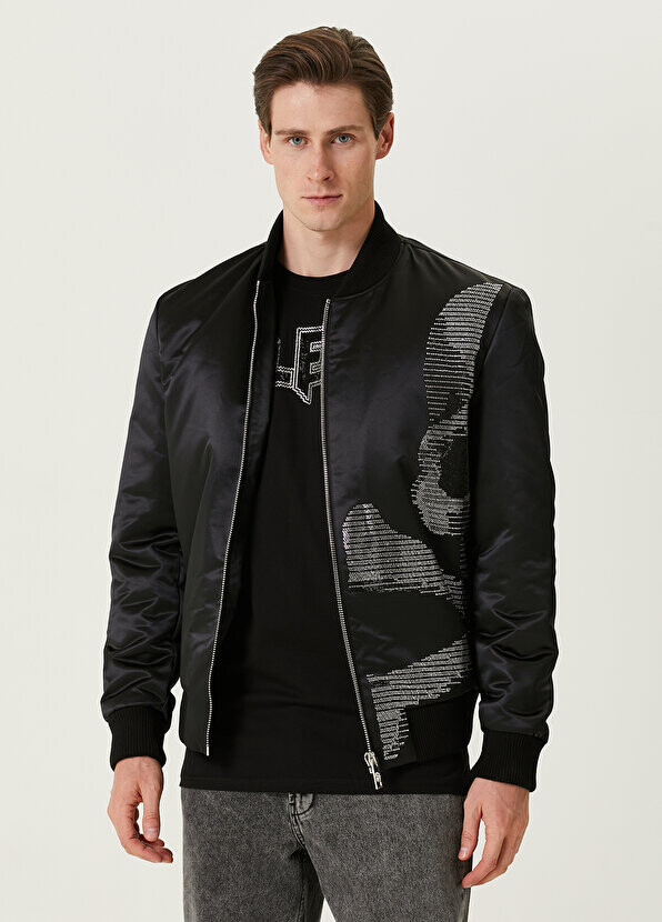 

Бомбер с вышитым логотипом black stone Philipp Plein