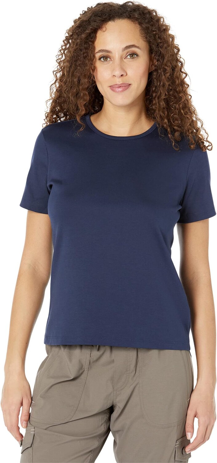 

Пима с круглым вырезом и короткими рукавами L.L.Bean, цвет Raven Blue