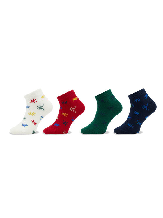 

Комплект из 4 низких детских носков United Colors Of Benetton, мультиколор
