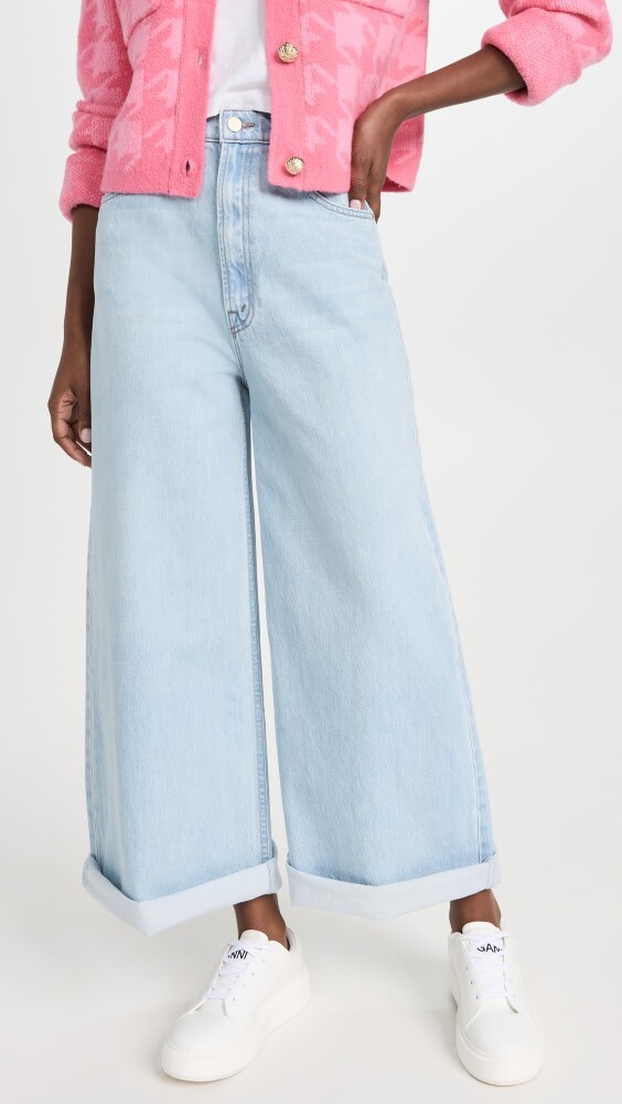

Джинсы MOTHER SNACKS! High Waisted Pushpop Cuff Crop