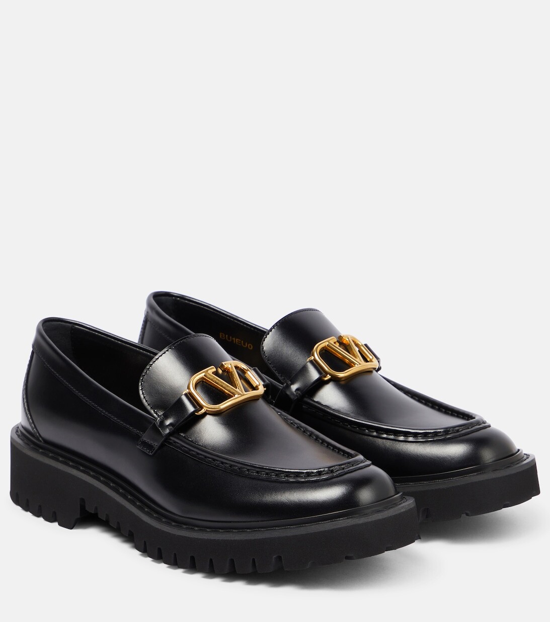 

Кожаные лоферы с Vлоготипом Valentino Garavani, черный