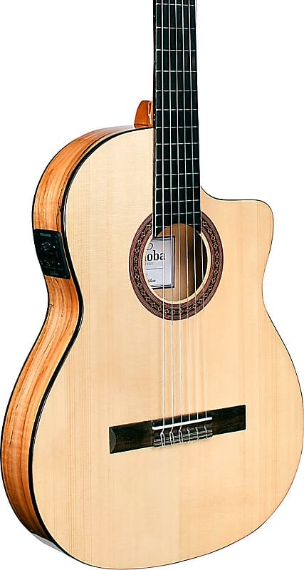 цена Акустическая гитара Cordoba C5-CET Limited Nylon String Acoustic-Electric Thinline Guitar, Natural