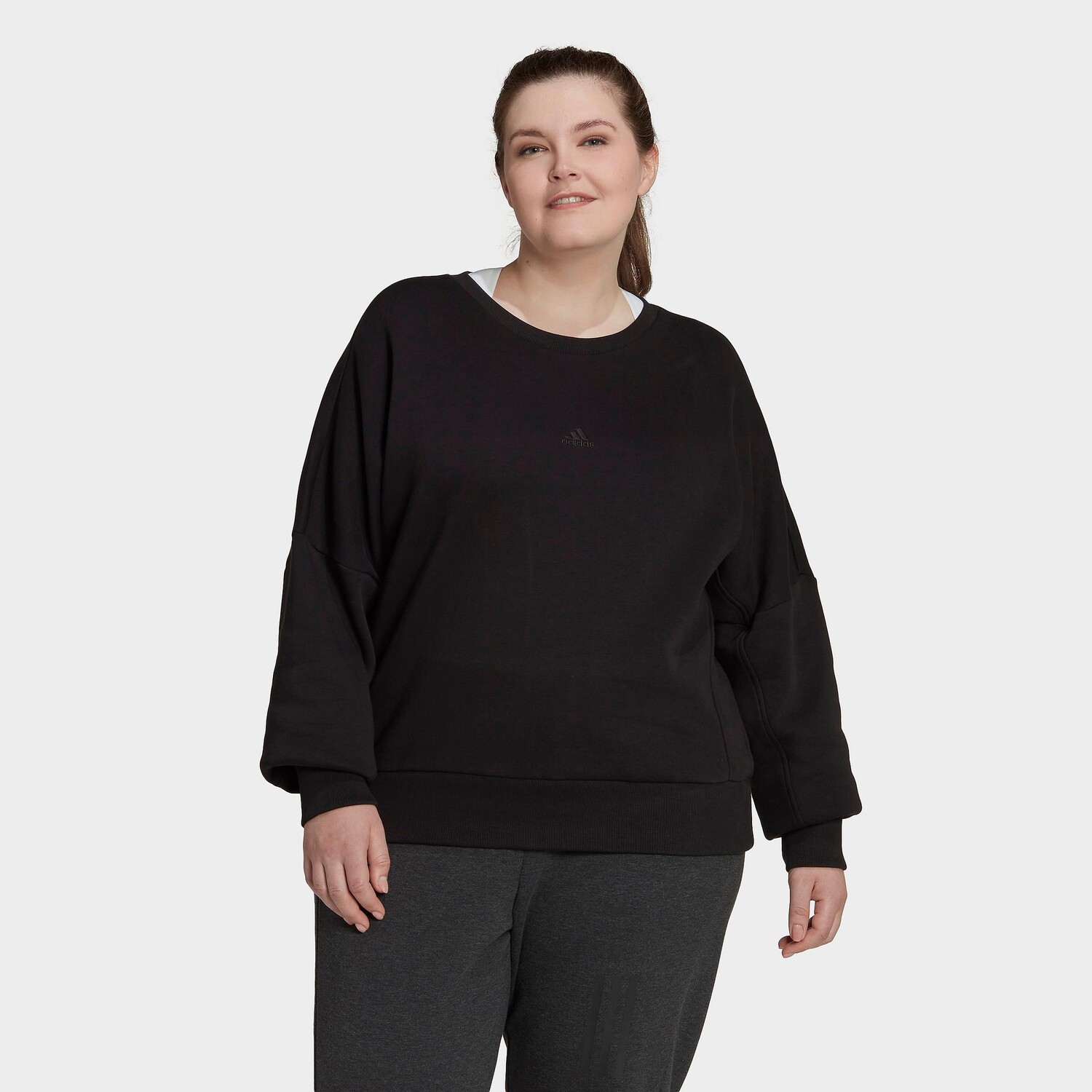 

Женская флисовая толстовка adidas ALL SZN (большие размеры), черный