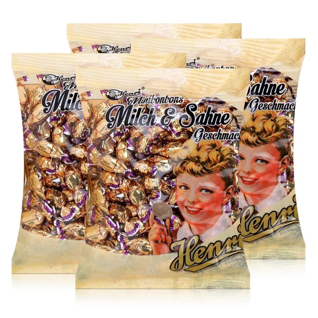 

Мини-конфеты Henri с молоком и сливками 250 г - перекус (4 шт. в упаковке) International Sweet Trading