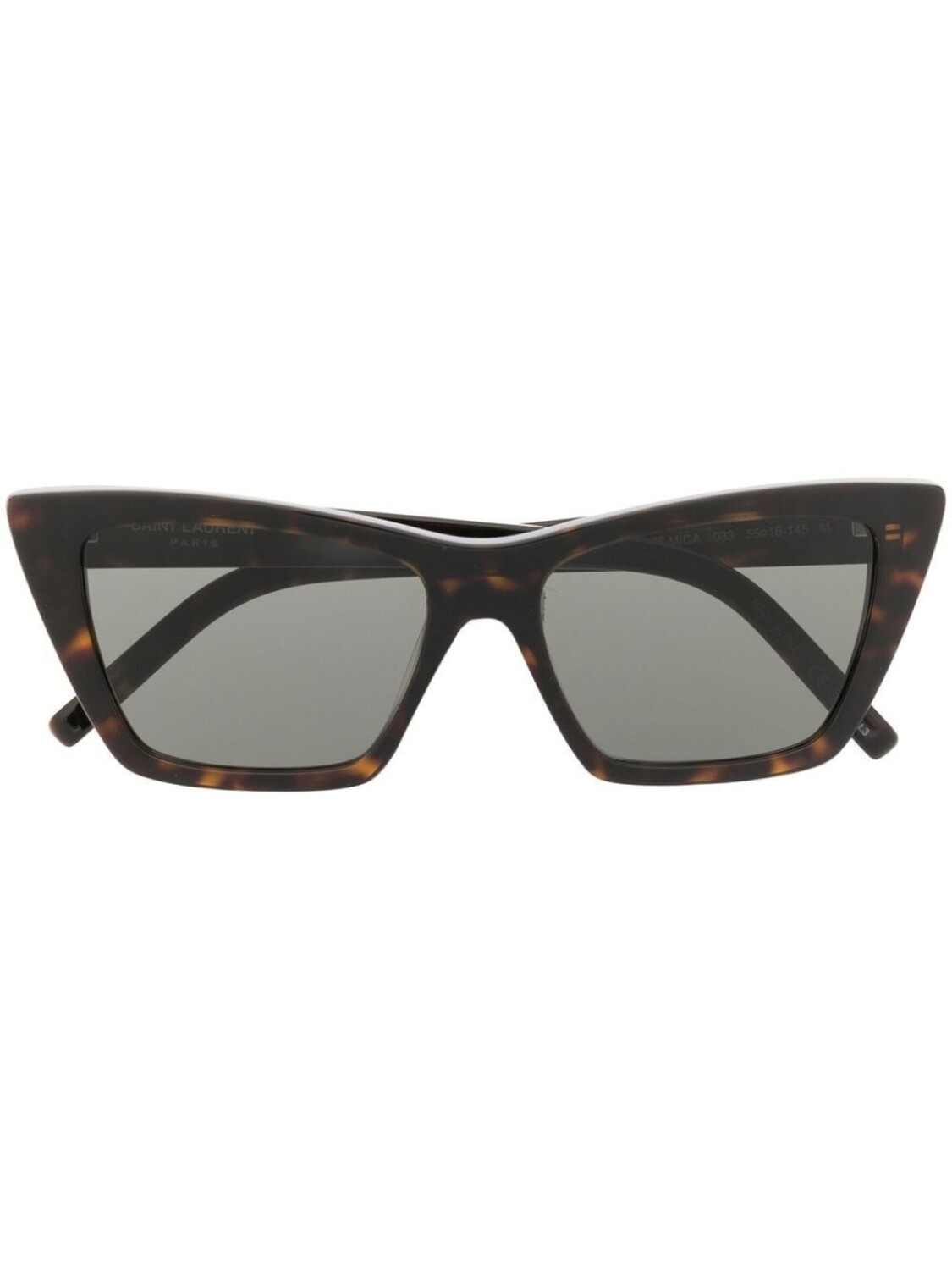 

Saint Laurent Eyewear солнцезащитные очки Mica в оправе 'кошачий глаз', коричневый