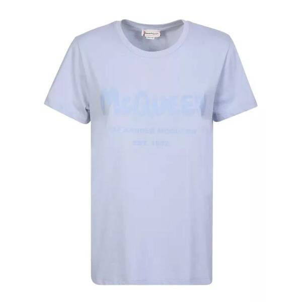 

Футболка light blue cotton t-shirt Alexander Mcqueen, мультиколор