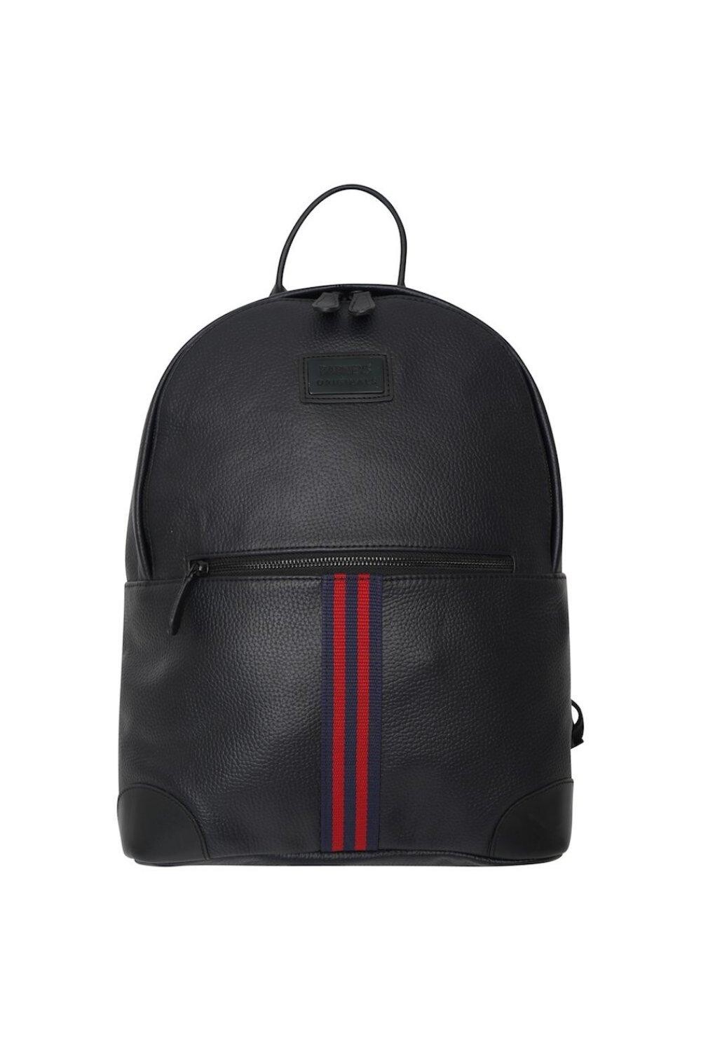 

Полосатый рюкзак из натуральной кожи Barneys Originals, черный
