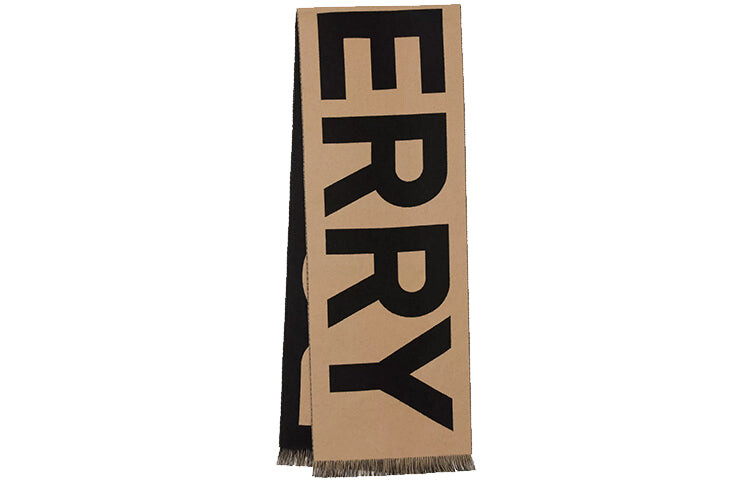 

Шарф мужской Burberry Logo Wool Jacquard Archive, бежевый