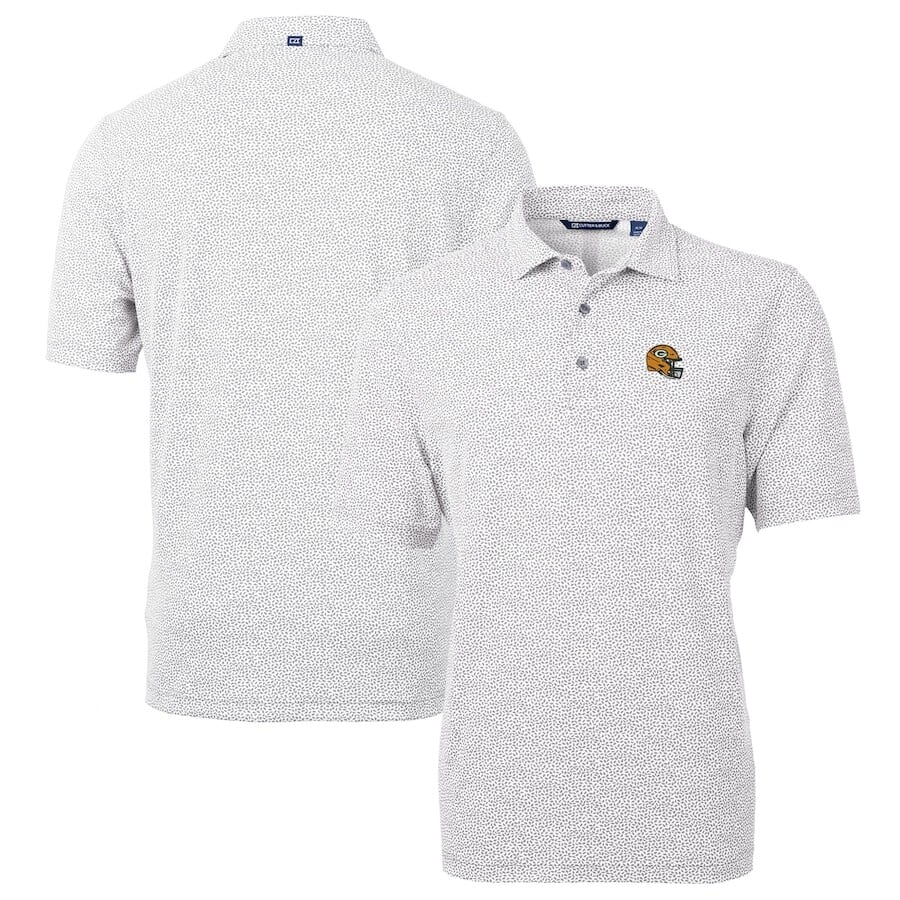 

Поло с длинным рукавом Cutter & Buck Green Bay Packers, серебряный