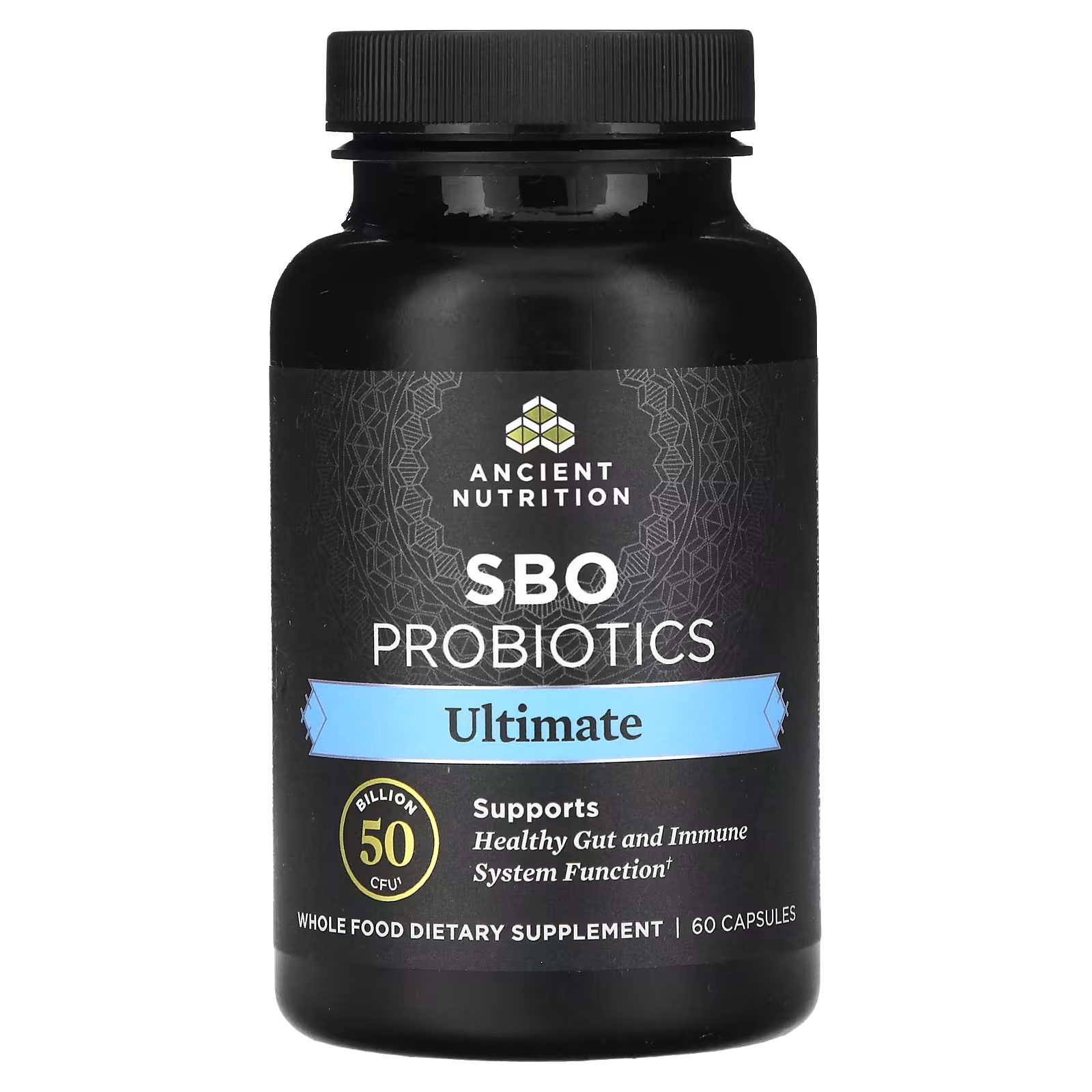 Ancient Nutrition SBO Probiotics Ultimate 50 миллиардов КОЕ, 60 капсул dr axe ancient nutrition sbo probiotics ultimate 50 млрд кое 60 капсул