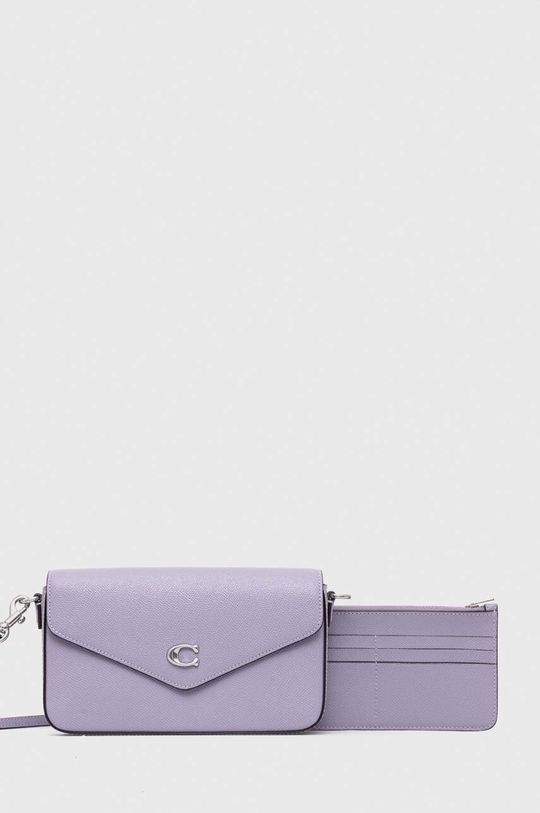 Кожаная сумка C8439 Wyn Crossbody Coach, фиолетовый