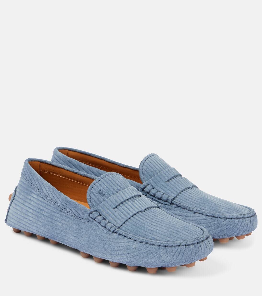 

Замшевые мокасины Gommino Bubble Tod'S, цвет blue baby