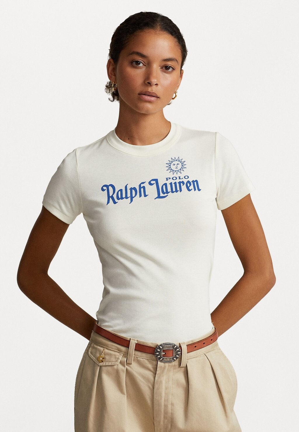

Футболка с принтом Short Sleeve Polo Ralph Lauren, цвет clubhouse cream
