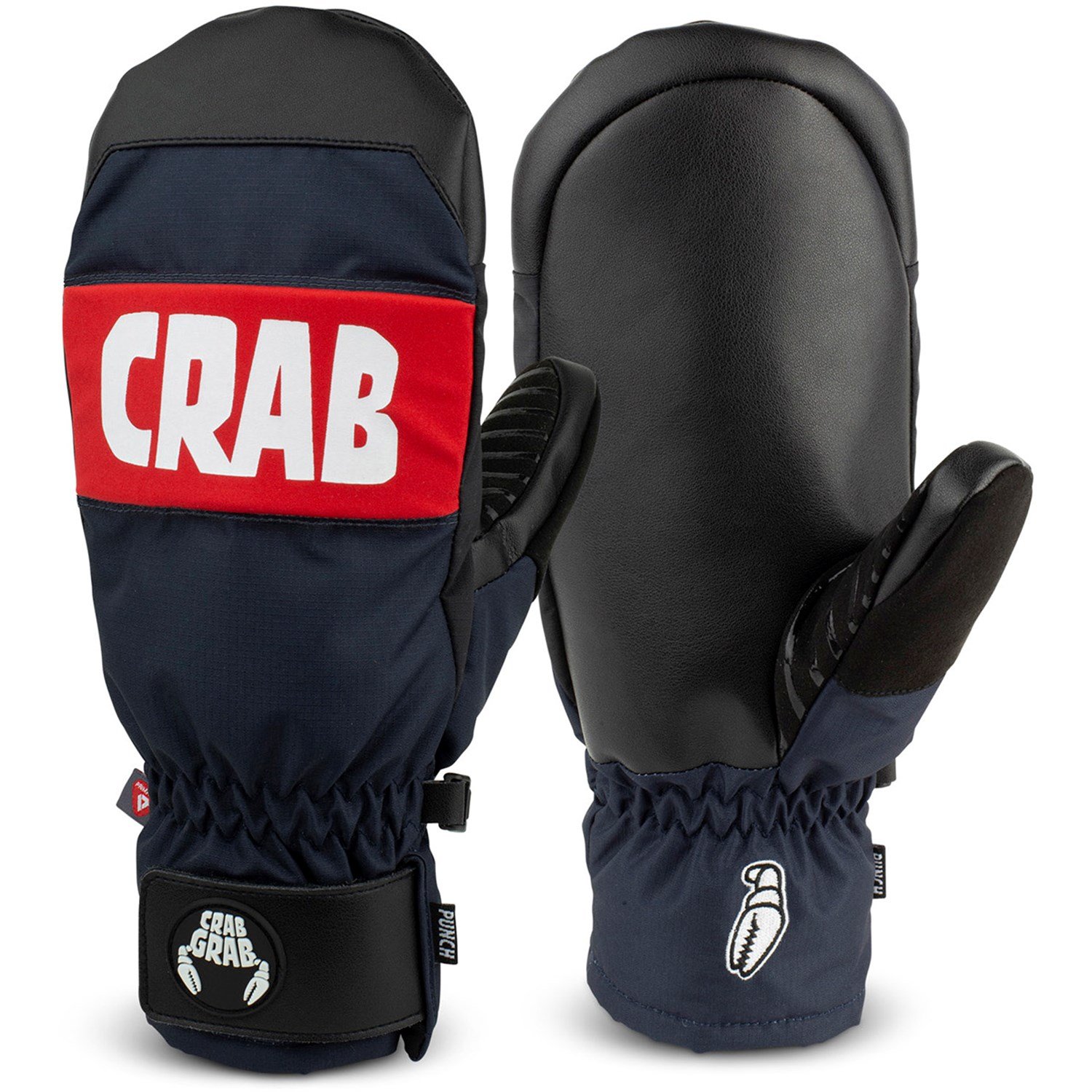 наклейка на доску crab grab mini hearts red Рукавицы Crab Grab Punch, цвет Navy & Red