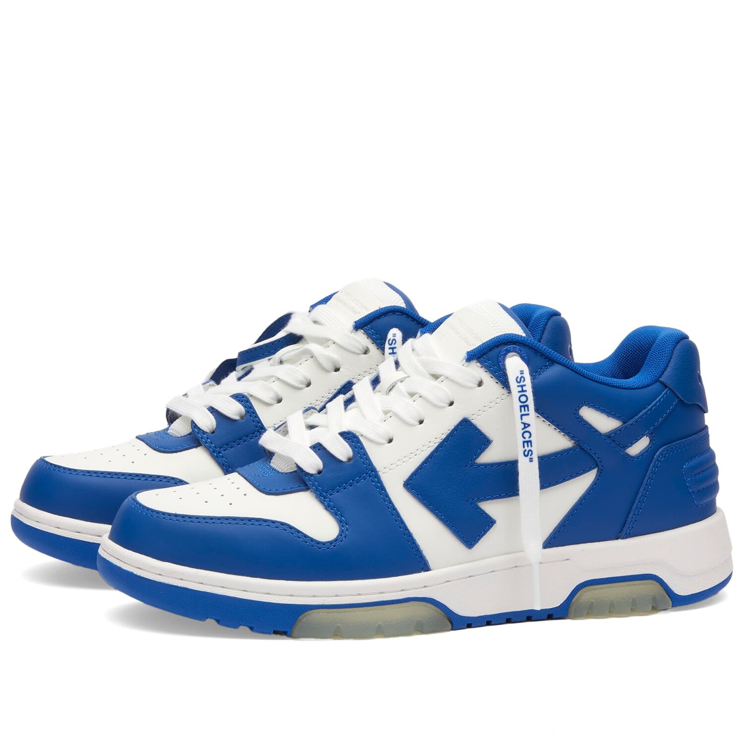 

Кроссовки Off-White Out Of Office Leather, цвет White & Navy, Синий