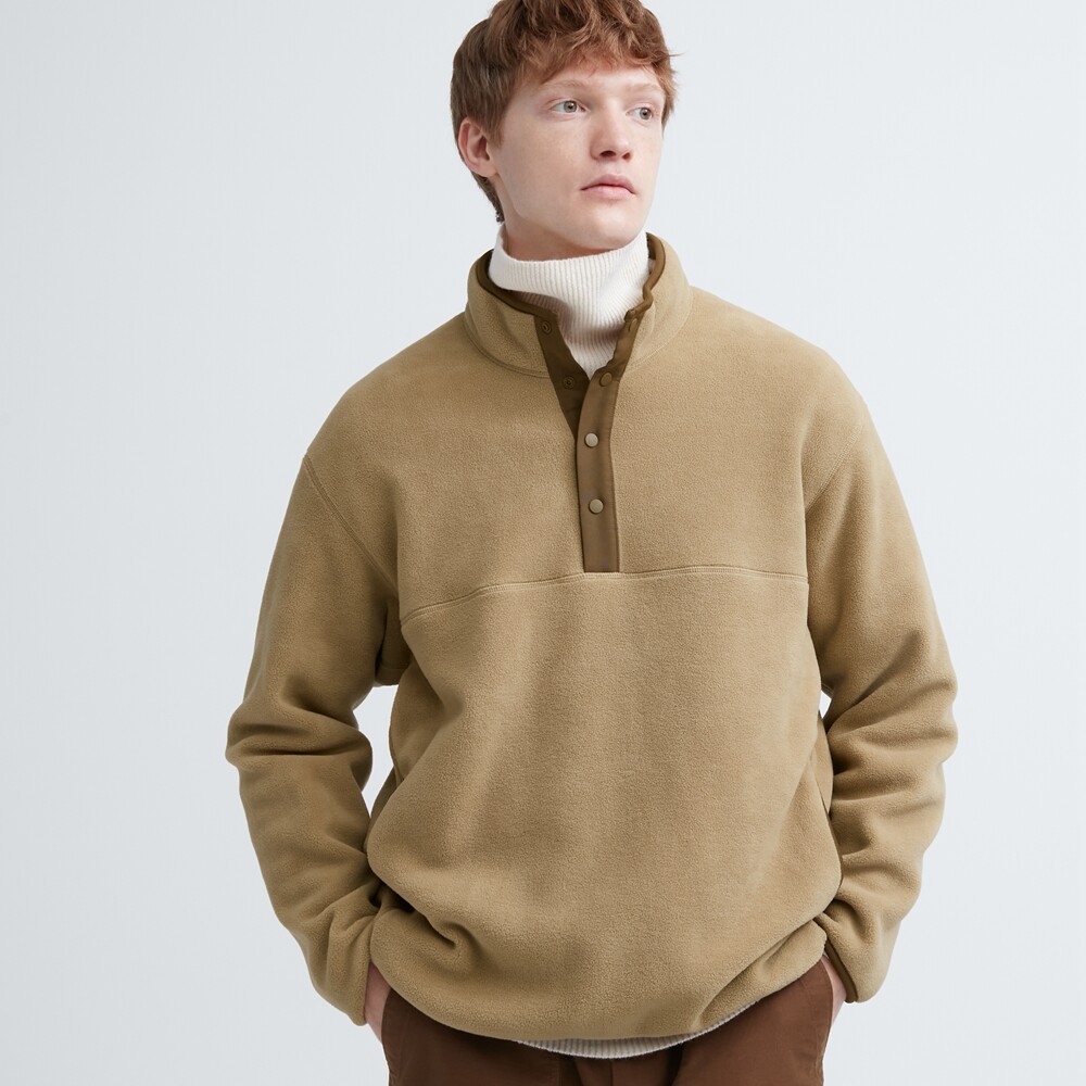 

Предпродажа Uniqlo, мужской и женский флисовый пуловер с пуговицами