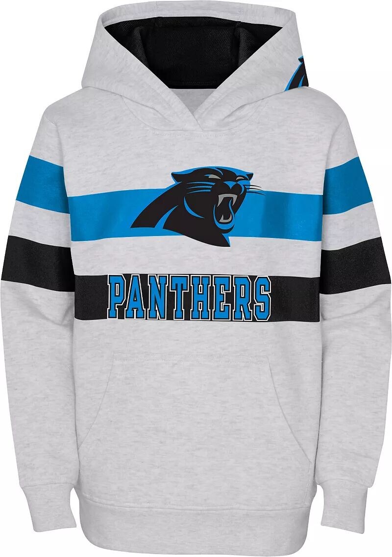 

Nfl Team Apparel Молодежный пуловер с капюшоном Carolina Panthers Dynamic Duo серого цвета