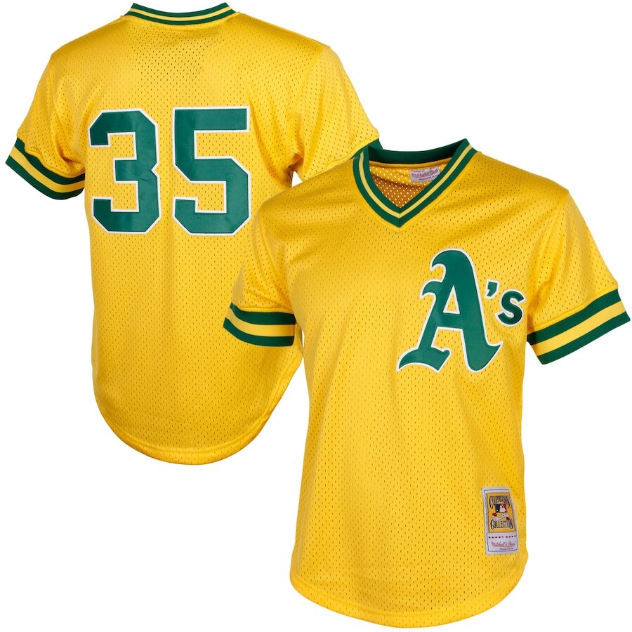 

Джерси Mitchell & Ness Oakland Athletics, желтый