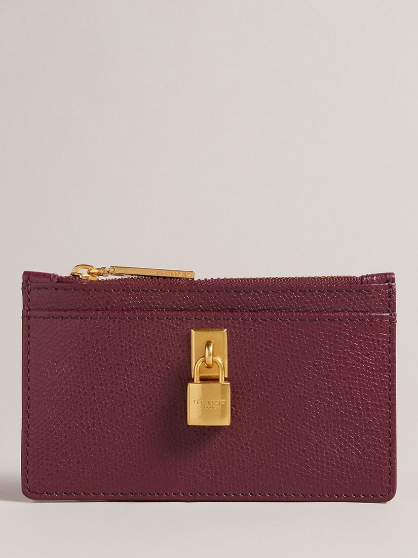 

Кожаный кошелек Bromton на молнии Ted Baker, темно фиолетовый