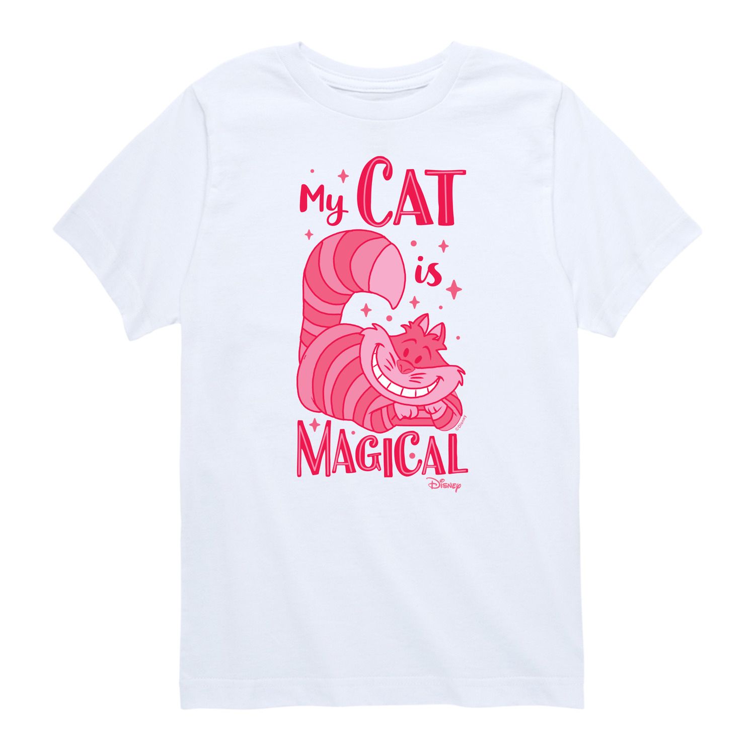 цена Футболка с рисунком «Мой кот волшебный» для мальчиков 8–20 лет «Алиса в стране чудес» и «Чеширский кот» Disney. Disney, белый