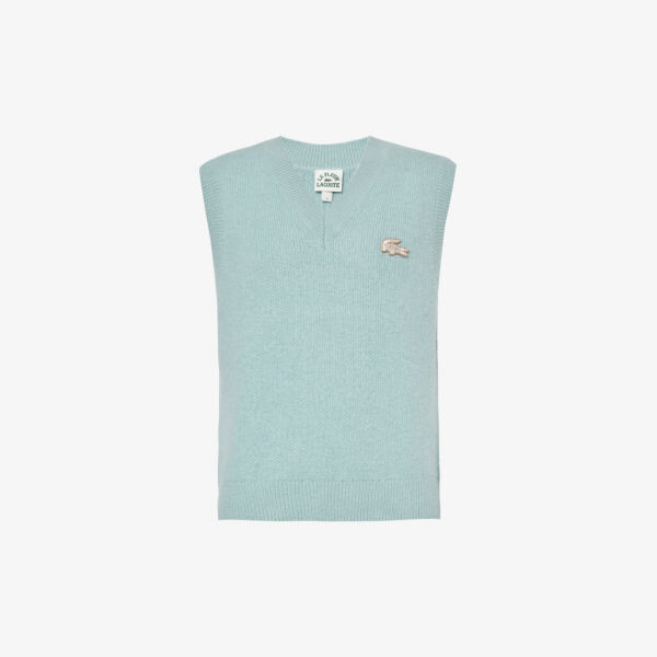 

Жилет из смесовой шерсти с логотипом Le FLEUR* x Lacoste Lacoste, цвет swell