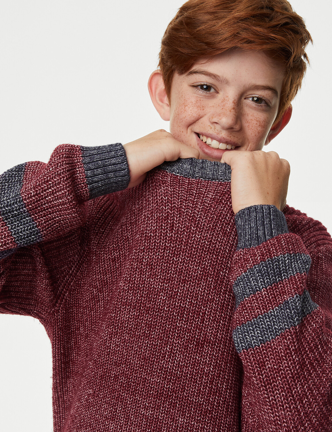 

Джемпер из хлопка (6–16 лет) Marks & Spencer, красный