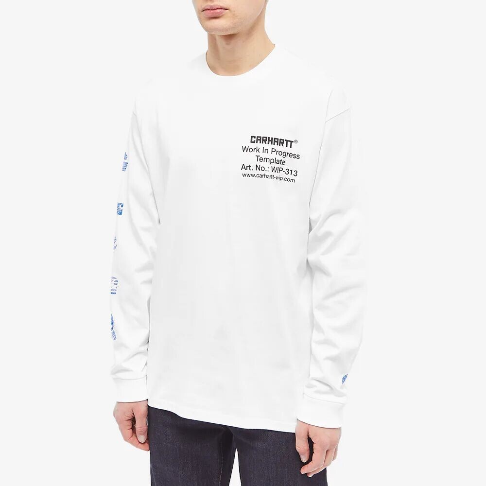 

Carhartt WIP Футболка с линографом с длинными рукавами, белый
