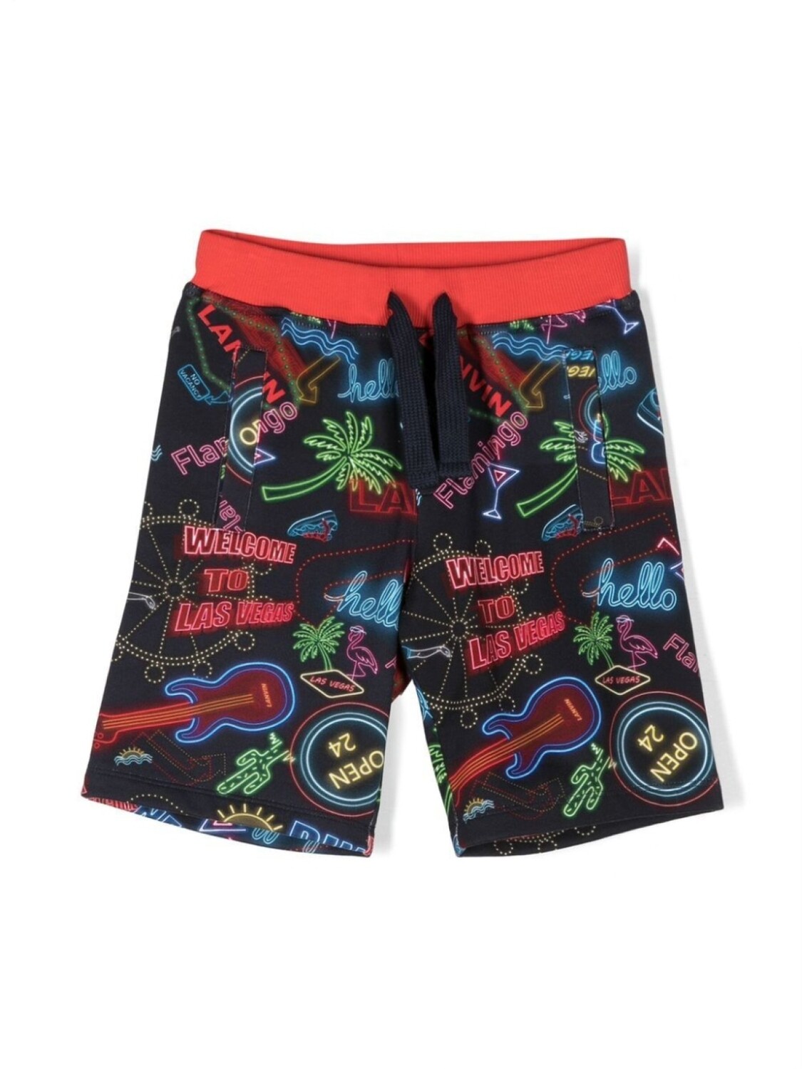 

Lanvin Enfant спортивные шорты с графичным принтом, синий