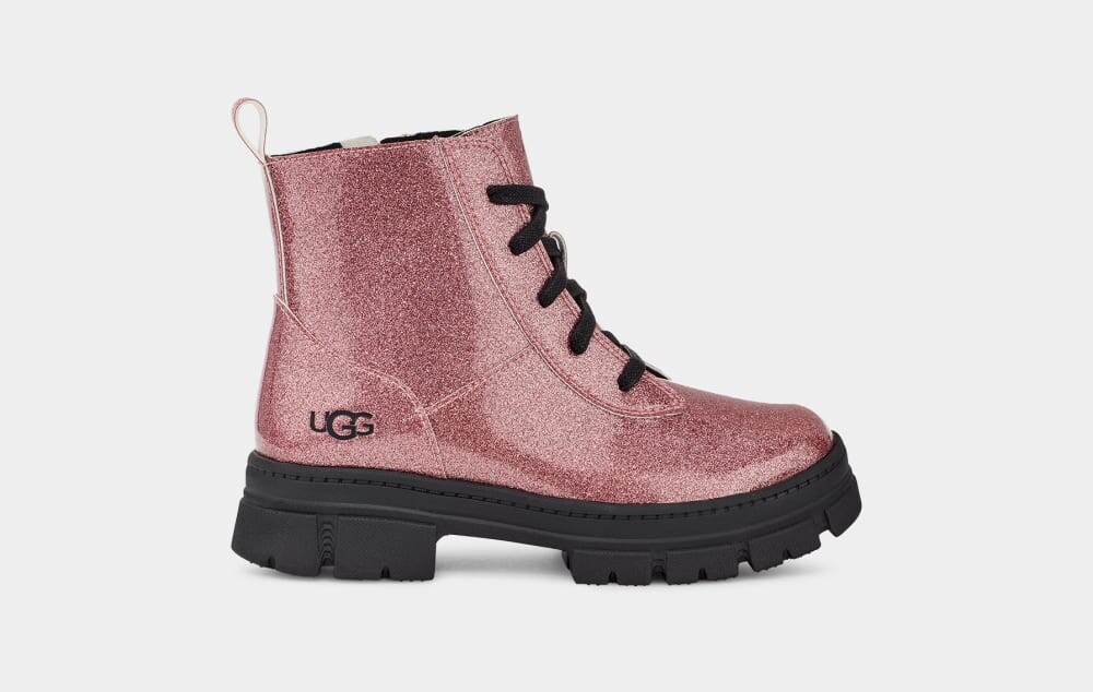 

Сапоги Ashton Lace Up Glitter UGG, розовый