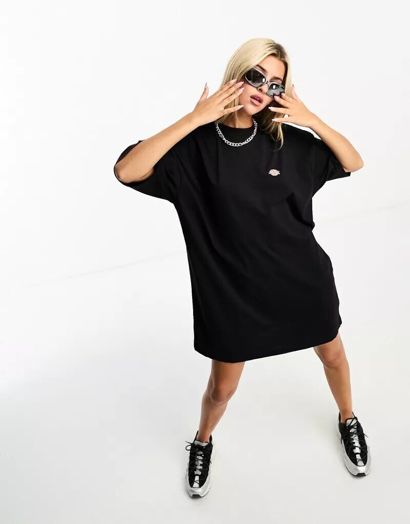 

Черное платье-футболка Dickies Mapleton
