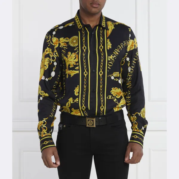 

Рубашка стандартного кроя Versace, черный