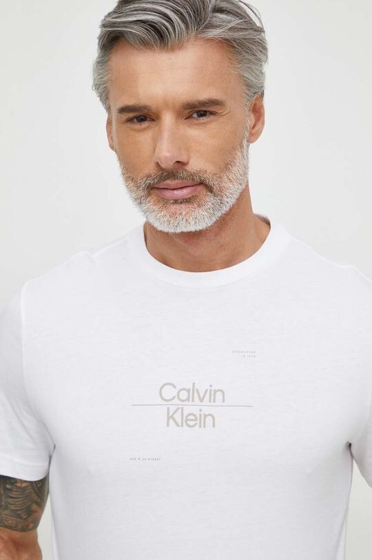 

Хлопковая футболка Calvin Klein, белый