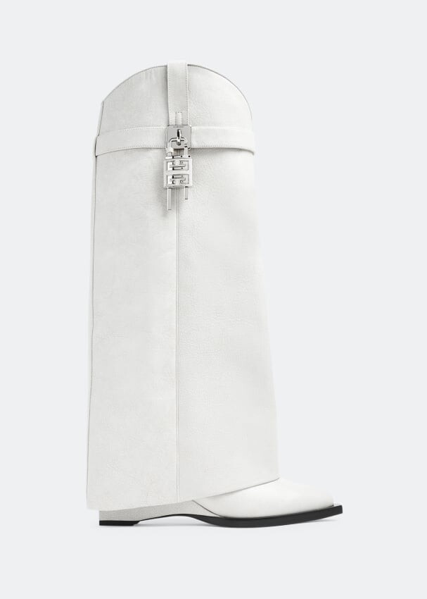 

Ботинки Givenchy Shark Lock Cowboy, белый