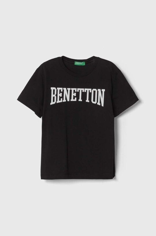 

United Colors of Benetton Детская хлопковая футболка, черный