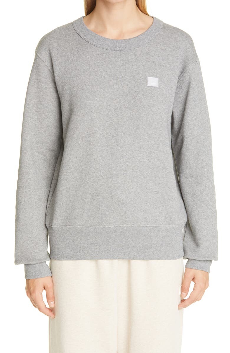 

Толстовка Fairah из органического хлопка с нашивкой для лица ACNE STUDIOS
