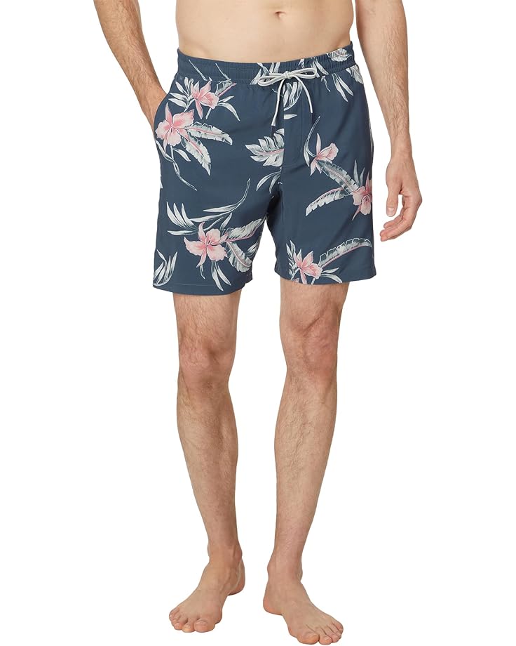 

Шорты Faherty Shorelite Trunks 7", цвет Navy Island Orchid