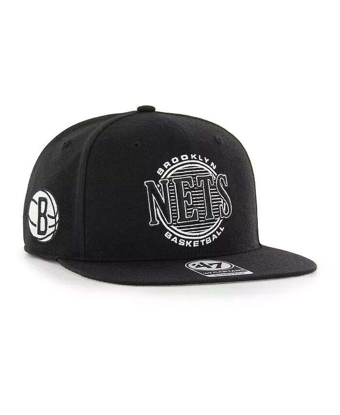 

Мужская черная кепка Brooklyn Nets High Post Captain Snapback '47 Brand, черный