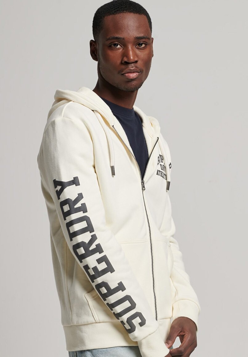 

Толстовка на молнии Superdry Gym Athletic, зимний кремовый