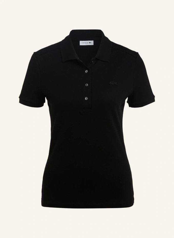 

Рубашка-поло узкого кроя из пике Lacoste, черный