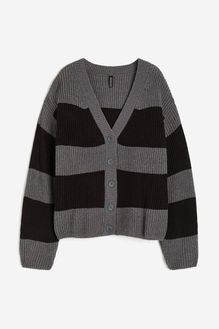 

Кардиган H&M Knit, темно-серый/черный