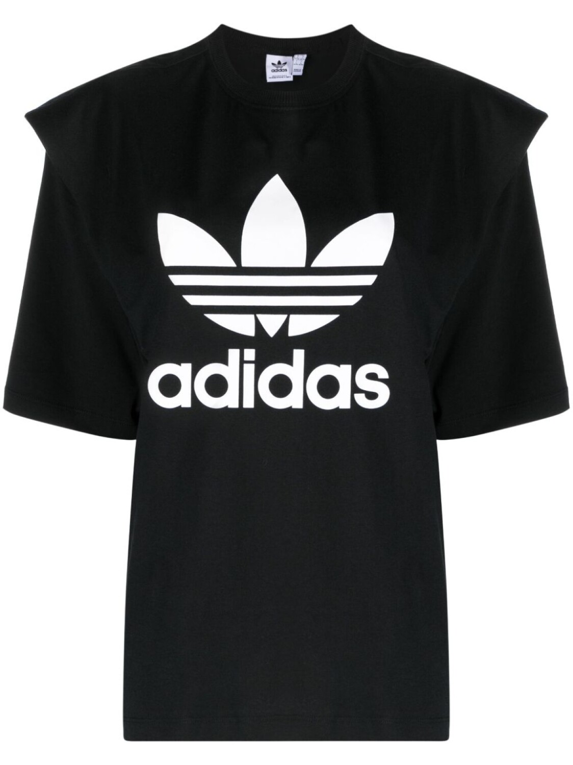 

Adidas футболка с рукавами кап и логотипом, черный