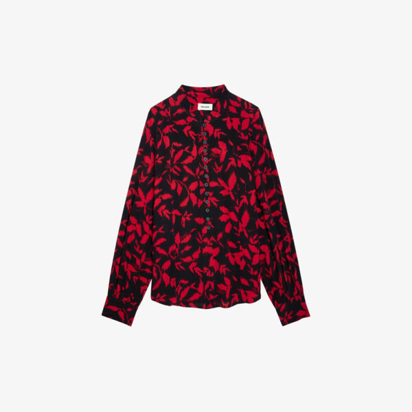 

Тканая блузка Twina с цветочным принтом Zadig&Voltaire, цвет noir
