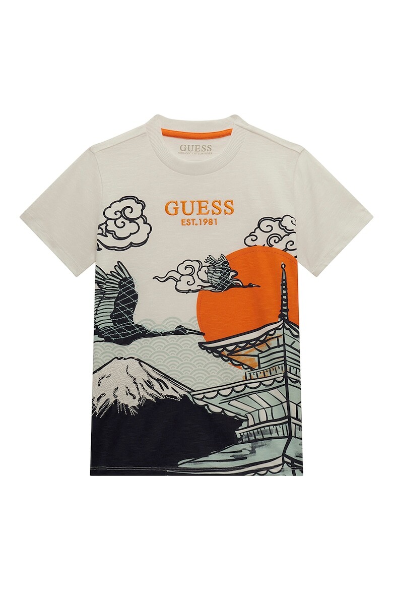 

Футболка из органического хлопка с логотипом Guess, белый